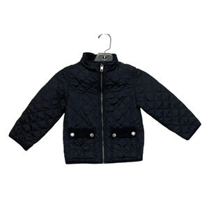 H&M L.O.G.G. Quilted Barn Coat Jacket Size Toddler 2-3Y‎ Navy Blue Corduroy Zip